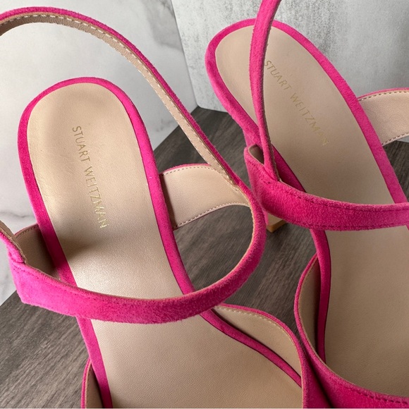 💕Stuart Weitzman Women’s Avenue 130 Platform Barbie Pink - Picture 5 of 5